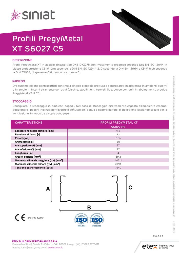 Profilo PregyMetal XT S6027